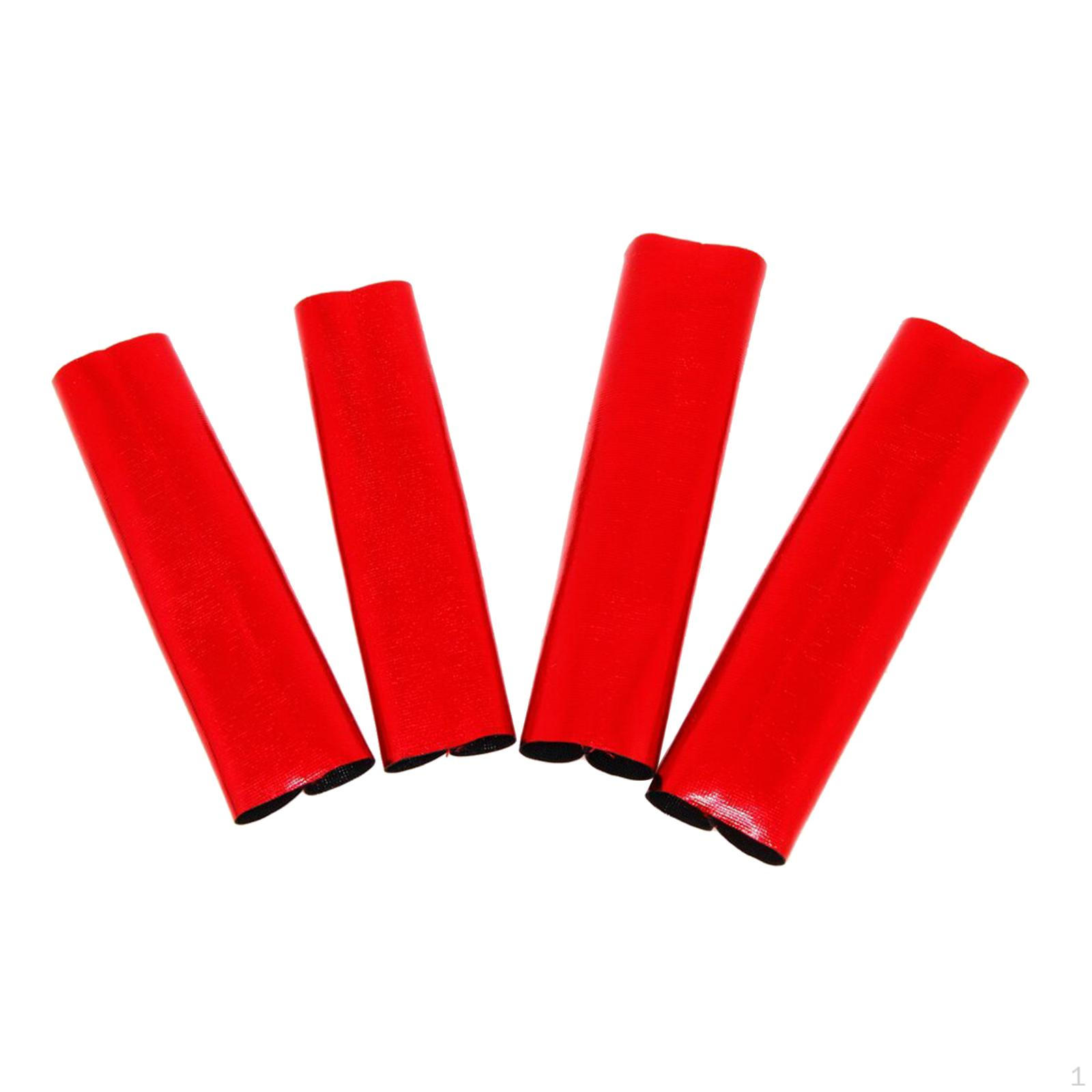

4 Pieces High Elastic Shocks Socks Damper Dirt Dust Resist Guard Cover for Slash 4WD Model Buggy червоний