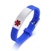 Medical Alert ID Bracelet for Men Women Personalized Diabete ICE Silicone Wristband Type 2 Custom Engraved
