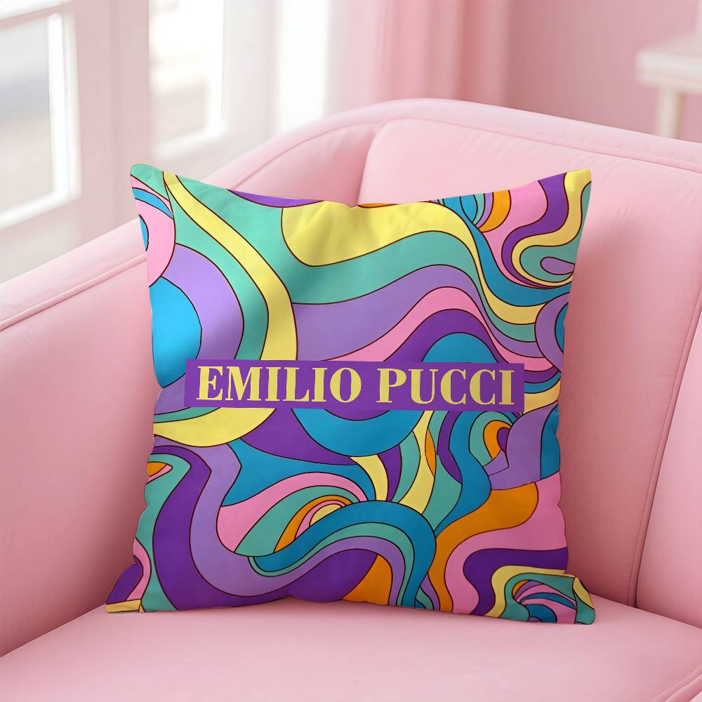 Fashion E-Emilio-O P-Pucci Pillow Case pattern printing pillowcase living room sofa cushion cover bedroom room decor