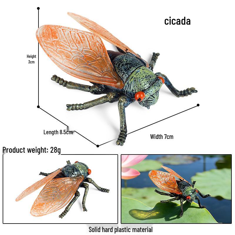 Children's Insect Model Set: Ladybug, Spider, Ant, Beetle, Wasp, Butterfly, Bee - Educational Science Toy