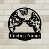 Exquisite Custom Metal Cat Wall Sign for Doorway Party Decor