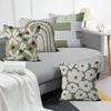 4Pcs Olive Green Geometric Floral Modern Printed Pillow Cover Polyester Cushion Case 2D Flat Printing Pillowcase Style Now