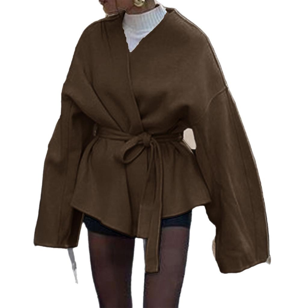 Elegante Blazer con Cordones y Manga Larga para Mujer Otoño/Invierno 2025