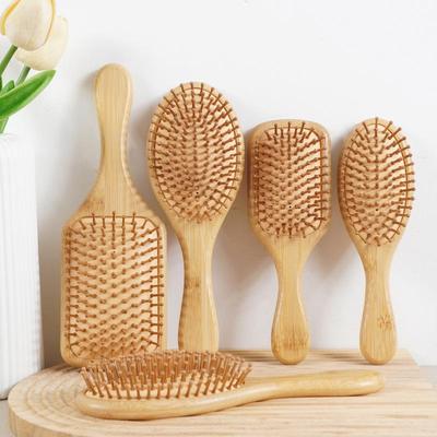 Peigne à coussin d'air en bambou portable en stock - Peigne doux, non dommageable pour les soins capillaires et le massage pour la beauté et le confort