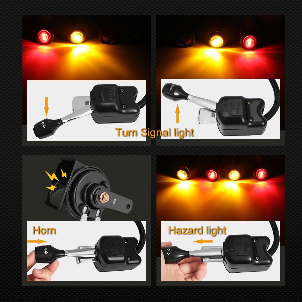 for CFMoto UForce U10 Pro/ Uforce U10 Pro XL UTV Turn Signal Kit 110dB Horn Pre-Wired Plug and Play UTV ATV Blinker Lever Switch