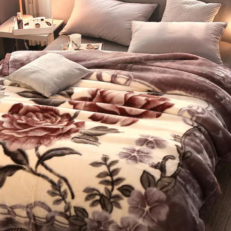 Winter Thick Double-layer Blanket Double Blanket for Keeping Warm Student Bed Sheets and Blankets