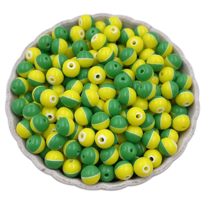 Creative Necklace Braclet Gift DIY Crafts Handmade Loose Beads For Jewelry Findings Flag Round 50Pcs 6mm Pendant