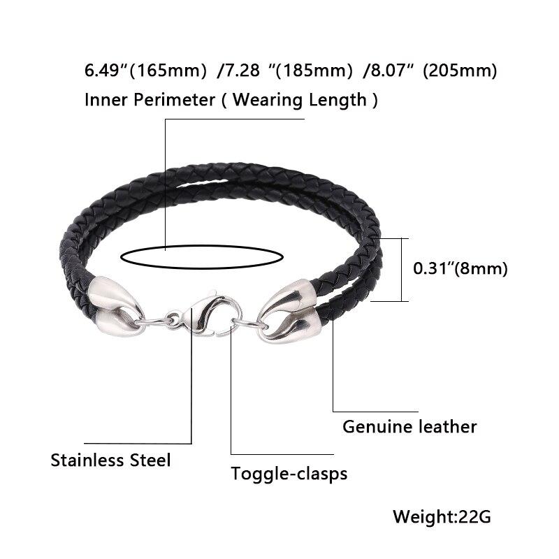 Double Leather Wrap Braided Wristband Cuff Punk Men Women Hot Surfer Bracelet Bangle Couples Jewelry BB1089