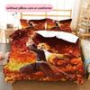 Demon Slayer Dark Aesthetic Bedding Set Duvet Cover Pillowcase No Filler, Soft Home Bedroom Decor, Perfect Gift for Fans.chl