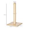 Scratching Post 60 cm Tall Scratching Trunk for Cats up to 5 kg, Cat Scratching Tree with Sisal Rope, Beige+Oak