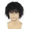 Synthetic Realistic Big Curly Wigs for Men Black Fluffy Elastic Curls Hair Short Afro Wig Daily Breathable Man Wig Daily Cosplay