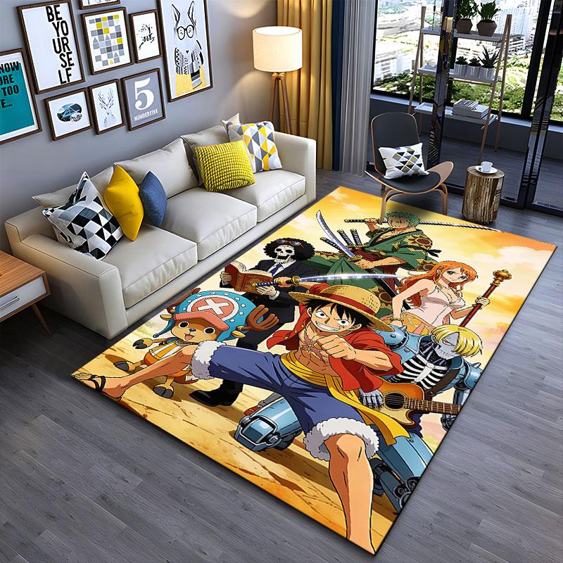 "Adventure Crew Anime Carpet" suitable as a non-slip mat for the living room or bedroom sofa