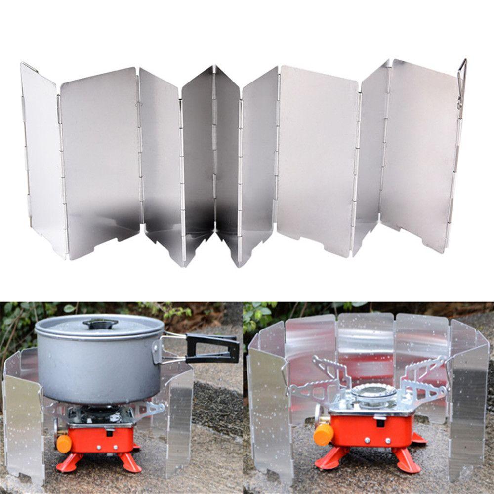 Camping Cooking BBQ Windproof Screen Burner Wind Guard Gas Stove Windshield Cookware Windbreak