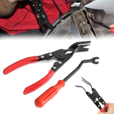 Car Door Upholstery Remover & Trim Clip Removal Pliers Pry Bar Combo Tool Set