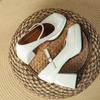 High heels women's 2025 new temperament celebrity waterproof table French thick heel square head Mary Jane shoes one-word buckle belt