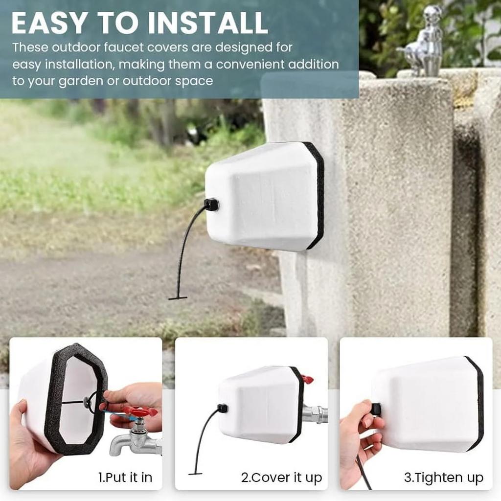 Schaumstoff-Wasserhahnabdeckung für den Außenbereich, Winter, Wiederverwendbare Schlauchabdeckung für den Außenbereich