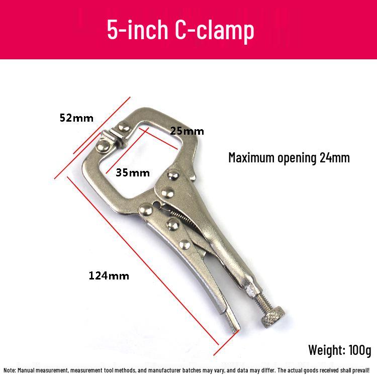 Многофункциональные универсальные тиски C-типа, прижимные плоскогубцы - инструмент для столярных работ промышленного класса, 6 -18 , фиксирующие плоскогубцы