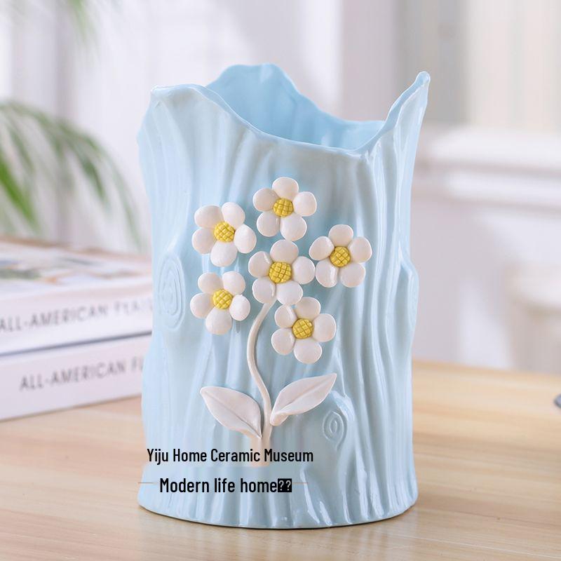 European Modern Ceramic Vase for Flower Arrangements - Ideal Home Decor for Living Room, Dining Table, or Coffee Table - Perfect Housewarming Gift