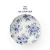 Mino Ware Hand-Painted Blue and White Ceramic Bowl - Japanese Embossed Tableware for Sushi and Soup.