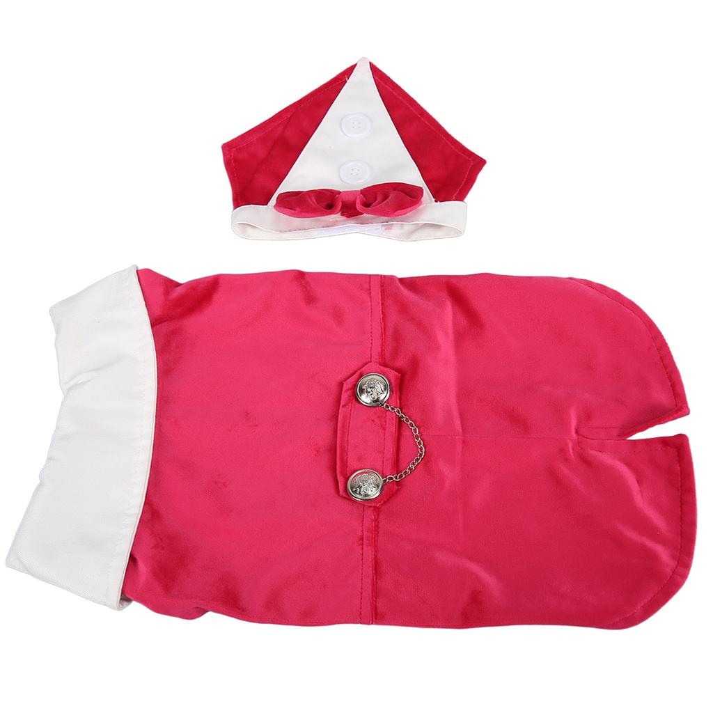 Dog Suit Soft Hook and Loop Closure Stylish Pet Formal Clothes with Bow Tie for Wedding Party Daily Rose Red