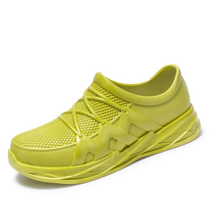 Regenschuhe Herren Sommer Oberbekleidung hohle Anglerschuhe weiche Sohle Baustelle Gummischuhe Strand Loch wasserdicht Kochschuhe