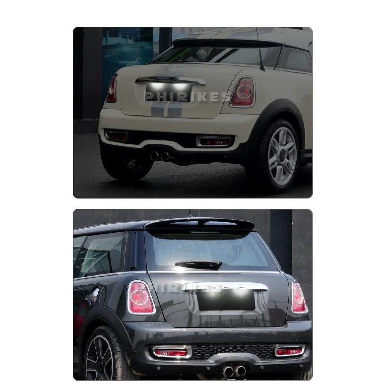 For Mini Cooper R56 R57 R58 R59 R50 R52 R53 LED License Plate Light 2PCS White Car Number Lamp Error Free OEM#:51132756227