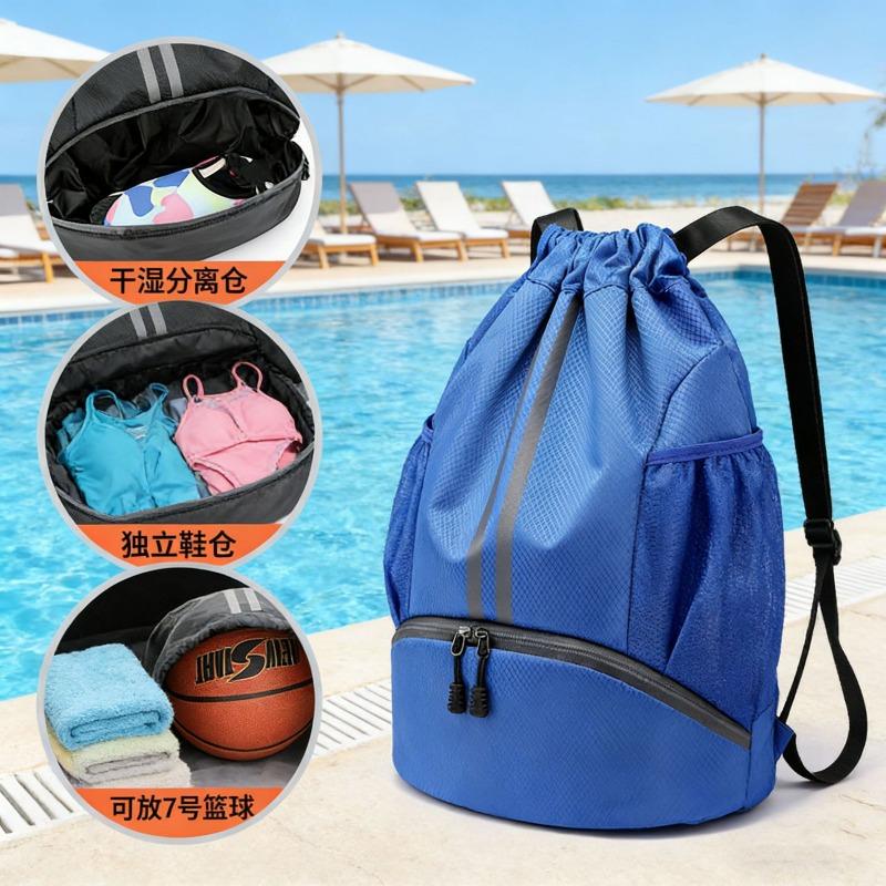 Borsa da basket separazione asciutto e bagnato borsa da nuoto zaino per scarpe da calcio bundle coulisse portatile a doppia spalla zaino scolastico borsa portaoggetti sportiva