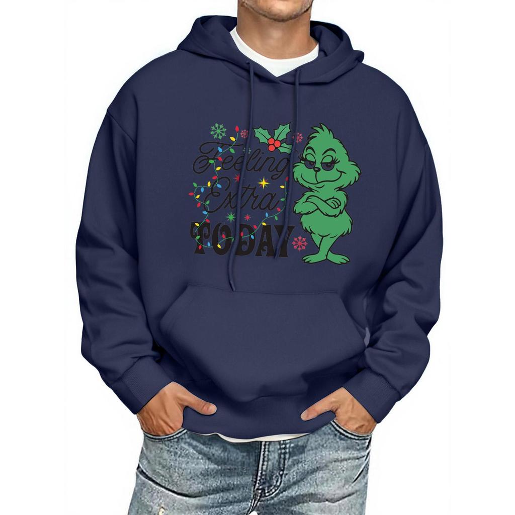 Sweat-shirt à capuche imprimé pour homme à manches longues, pull décontracté à capuche