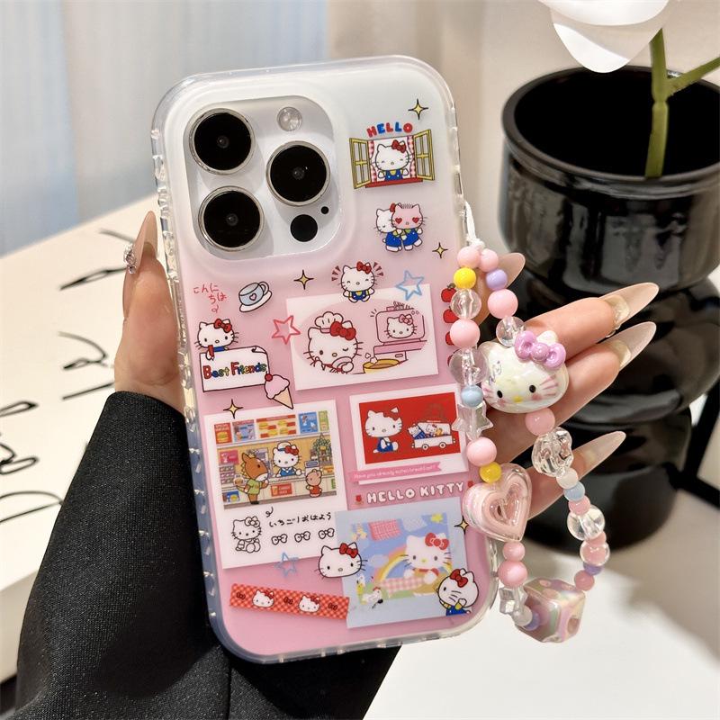 Cat Chain Full Screen Sticker iPhone Case for iPhone 14/15/16 Pro Max/17