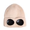 Men Women Couple Fashion Autumn And Winter Fleece Knit Warm Wool with Googles Ski Cap Hat