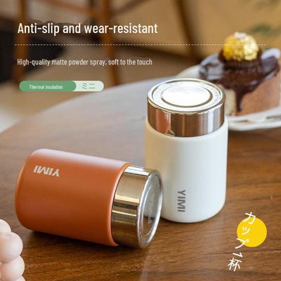 Compacte Thermosbeker van Roestvrij Staal voor Meisjes, Kantoor, Studenten & Stellen – Kleine Capaciteit Stoofpotje & Drinkbeker