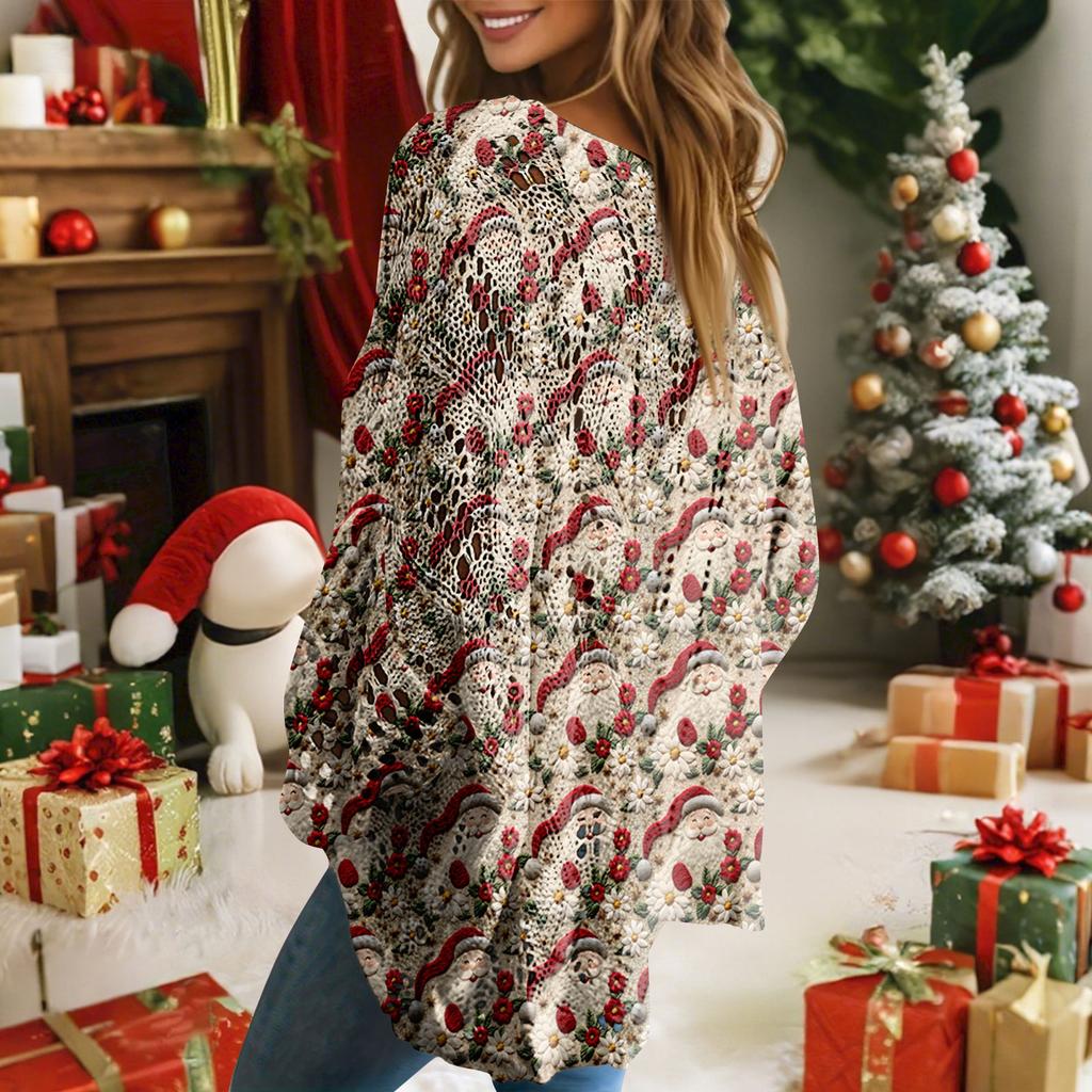 Christmas Crochet Sweater For Women, Christmas Knitted Pullover, Christmas Cozy Fall And Winter Sweater