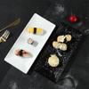 Pp Stone Textured Rectangular Serving Plate Durable For Sushi Home Restaurant Daily Use