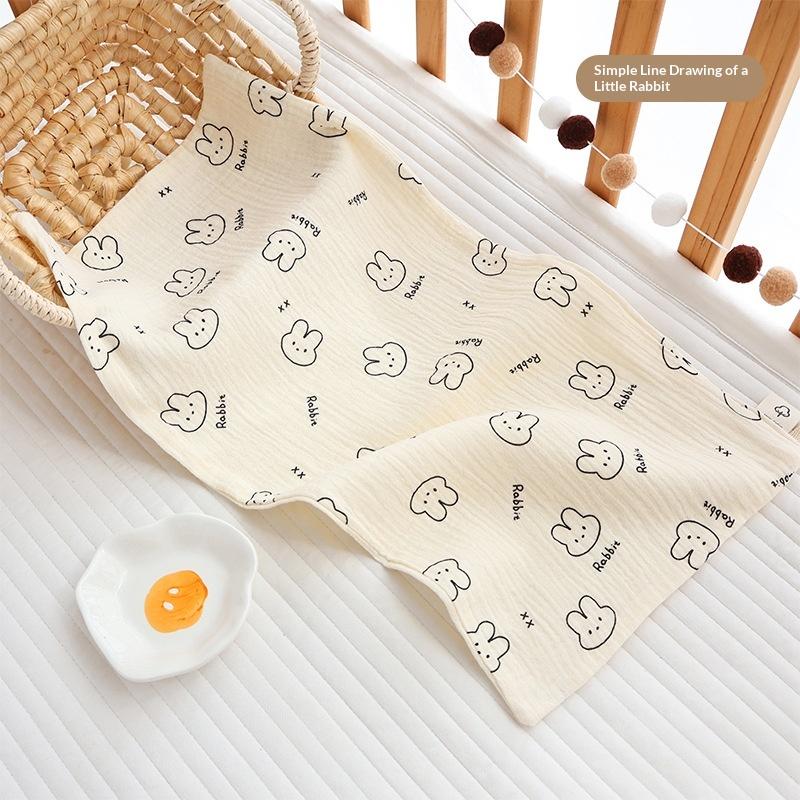 25X50Cm Baby Six-Layer Pure Cotton Gauze Small Towel Face Towel Square Towel Mouth Towel Baby Washcloth