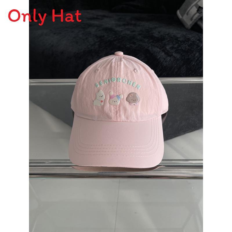 Cotton Baseball Cap With Embroidered Letters For Spring Summer Sun Protection