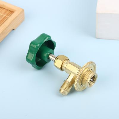 1 Pezzo Valvola di Erogazione a Bassa Pressione Apribottiglie Connettore SAE da 1/4 Mayitr Rubinetto per Bombola Refrigerante R22