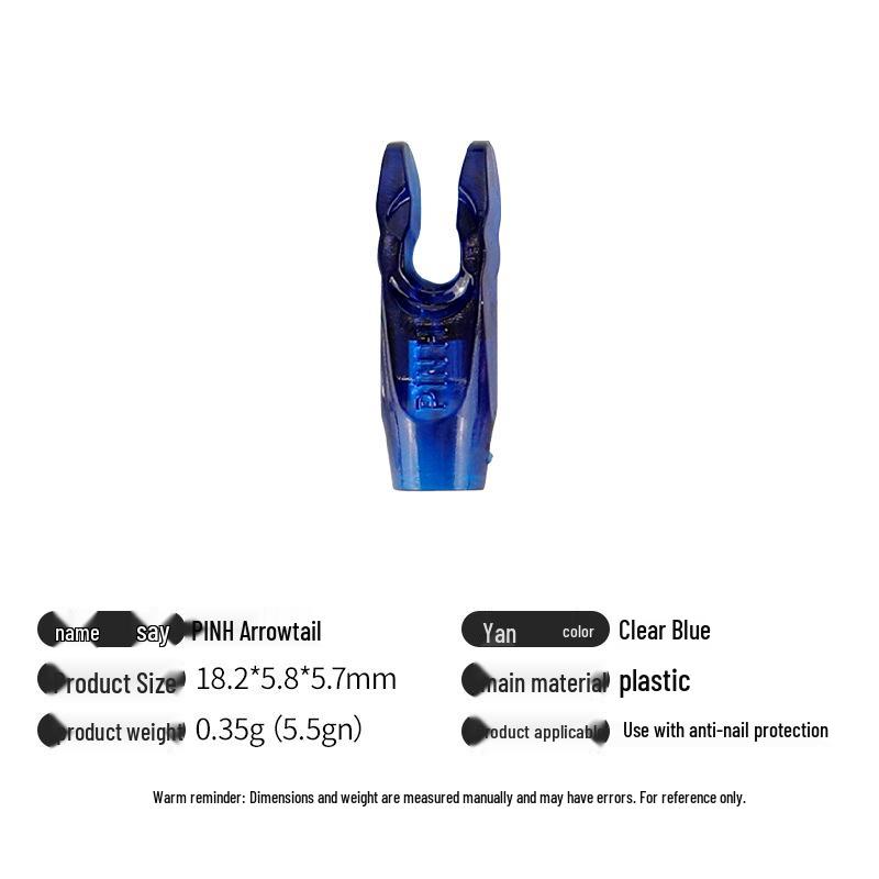 Multicolor Anti-Nail Plastic Arrow Nock with Inner Insert and Outer Wrap, Various Specifications Available.