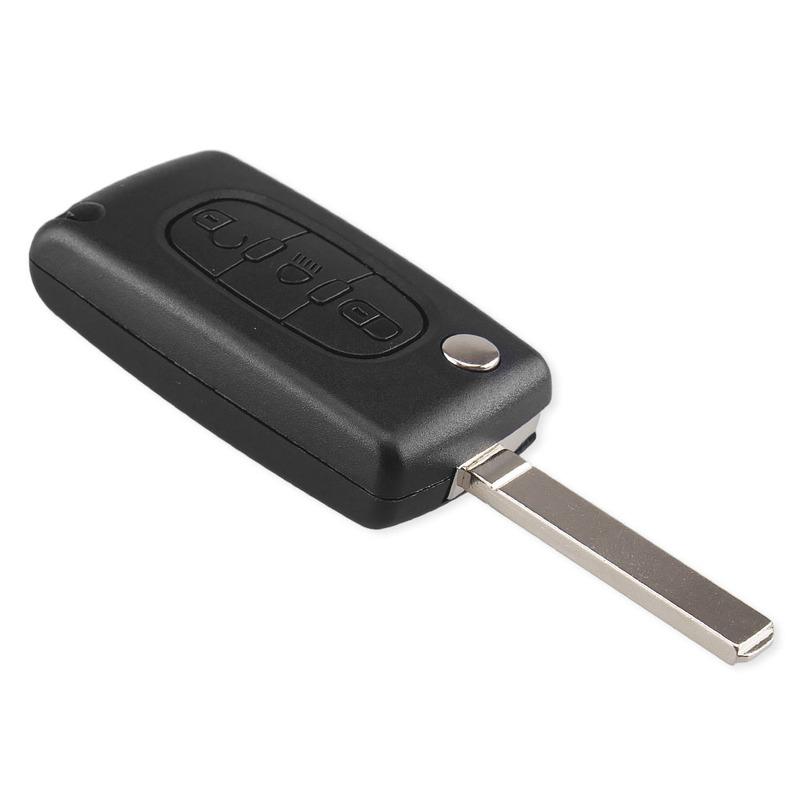 KEYYOU ASK For Citroen C2 C3 C4 C5 C6 C8 433Mhz 3 Buttons Light Flip Remote Key Fob Control ID46 VA2 HU83 Blade CE0523 CE0536