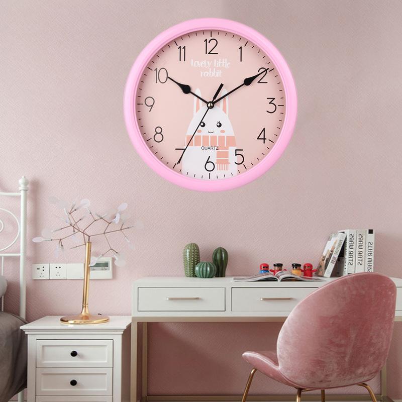 Silent Creative Wall Clock Cartoon Clock Cute Simple Home Living Room Children's Room Quartz Clock Bedroom Wall Table