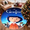 Coraline Pattern Round Rug, Indoor/Outdoor Mat, for Picnic, Gameroom, Bedroom, Office, Living Room, Home Decor Carpet, Birthday Gift