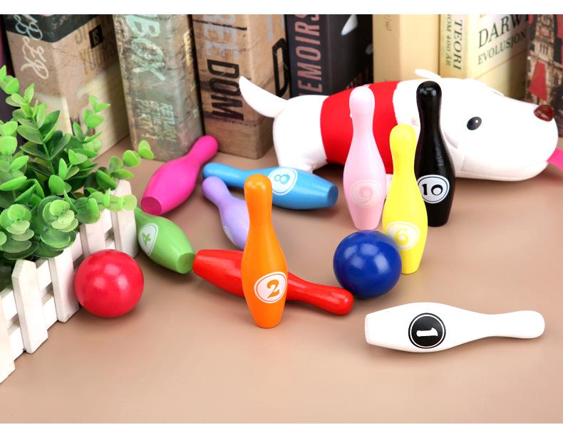 Toddler Wooden Number Bowling Game: Educational Parent-Child Interaction Toy