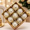 2025 Cross Border New Ink Style Christmas Ball, Sparkling Powder and Hand Drawn Christmas Ball Decoration Window Pendant