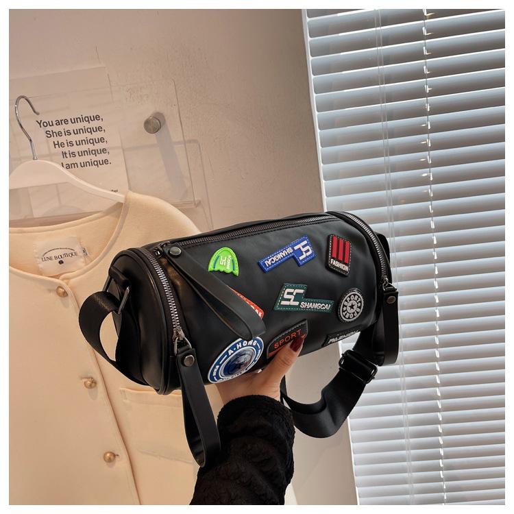 

Модная сумка-мессенджер 2024 года, новая женская сумка, сумка-мессенджер через плечо, сумка-цилиндр, нишевая универсальная сумка через плечо