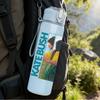 1PC Kate Bush Art 750ml sports water bottle leakproof straw lid outdoor office home