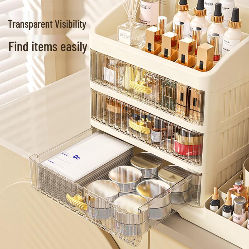 Large Capacity Desktop Makeup Organizer with Drawers