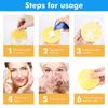 50pcs Compressed Facial Cleansing Sponge Face Washing Sponge Makeup Removal Sponge Pad Soft Sponge Exfoliating Round Puff
