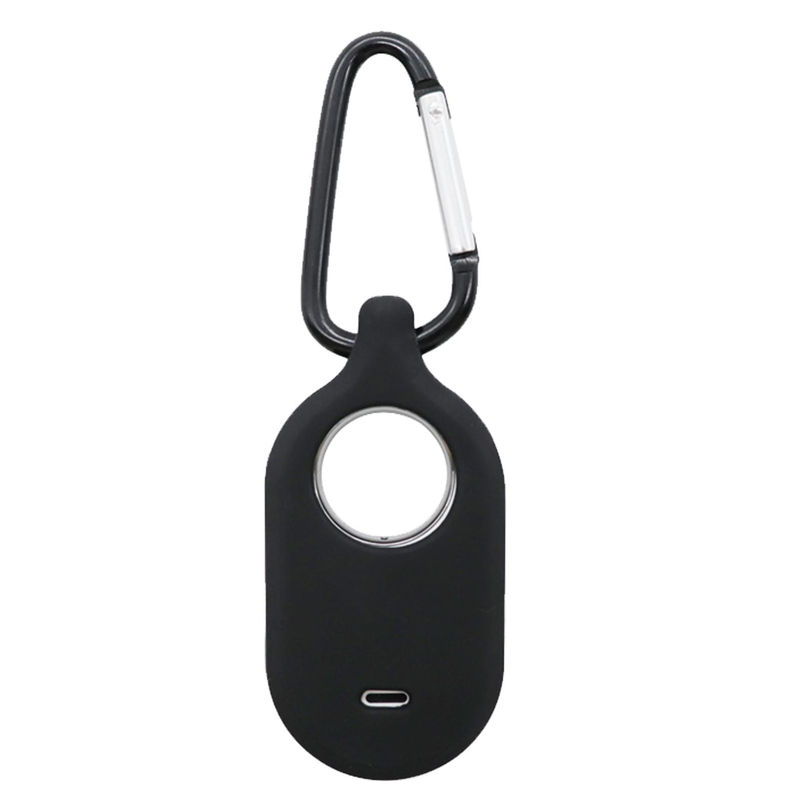 Portable Protector Case Silicone Protective Skin Cover Tracker Protective Case Compatible For Galaxy SmartTag 2 Locator black D hook#1