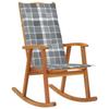 VidaXL Rocking Chair with Cushions Solid Acacia Wood