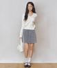 Deketeuumeon [Velvet Denim] Velvet Mini Skirt Dcsk007Fogblue