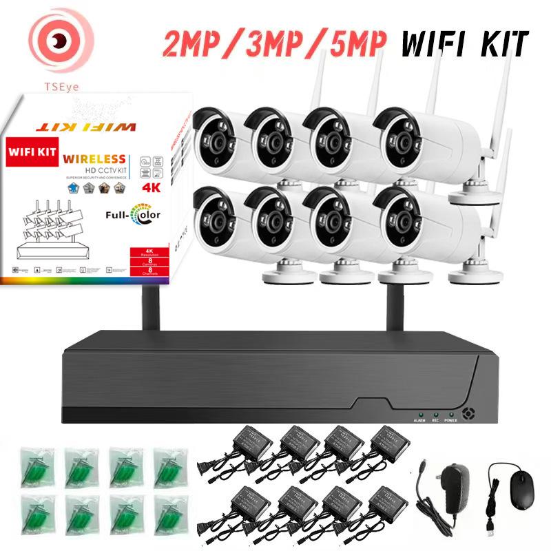 5MP Wireless NVR Kit: 4/8-Channel Surveillance System with Mobile Remote View